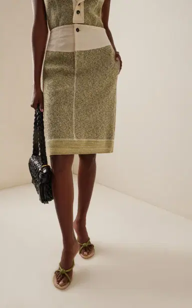 Bottega Veneta Knit Cotton-Blend Midi Skirt | Thumbnail 4