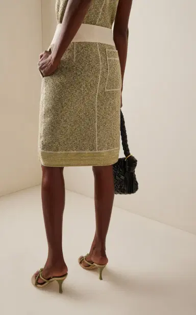 Bottega Veneta Knit Cotton-Blend Midi Skirt | Thumbnail 5