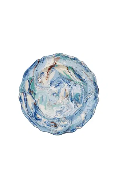 Moda Domus Set-of-Four Ceramic Dessert Plates - Blue | Thumbnail 4