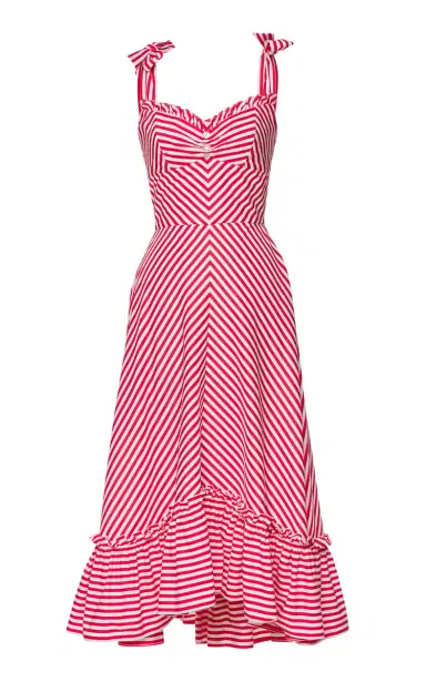 Lena Hoschek Portofino Striped Cotton Midi Dress | Thumbnail 6