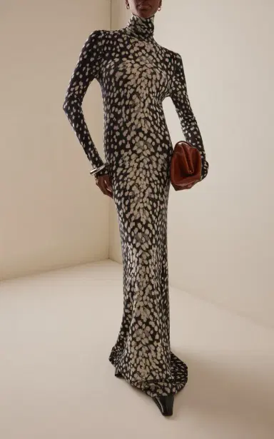 Brandon Maxwell The Camille Printed Cashmere Gown | Thumbnail 2