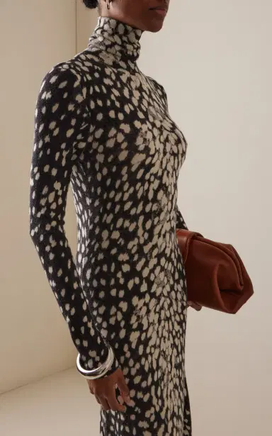 Brandon Maxwell The Camille Printed Cashmere Gown | Thumbnail 3