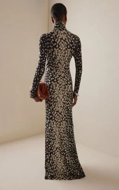 Brandon Maxwell The Camille Printed Cashmere Gown | Thumbnail 4