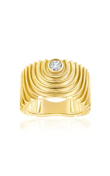 Almasika 18K Yellow Gold Universum Band Ring | Thumbnail 4