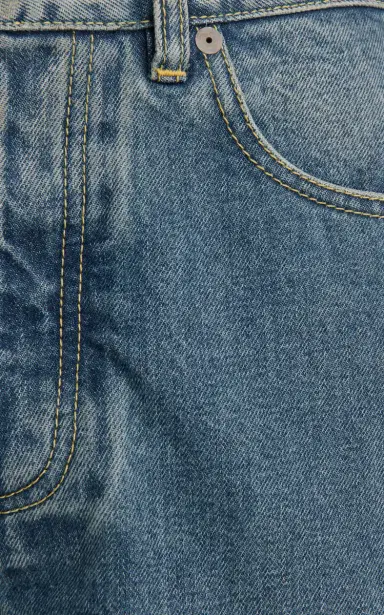 Maison Margiela Oversized High-Rise Cotton Wide-Leg Jeans - Medium Wash | Thumbnail 5