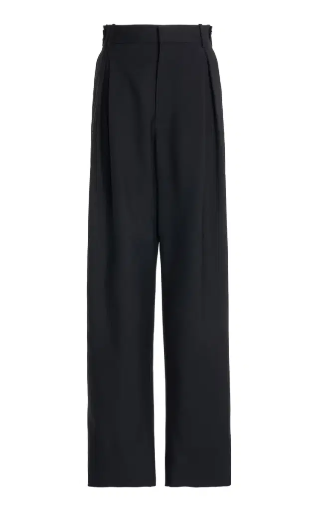 Bottega Veneta Pleated Cotton Wide-Leg Pants