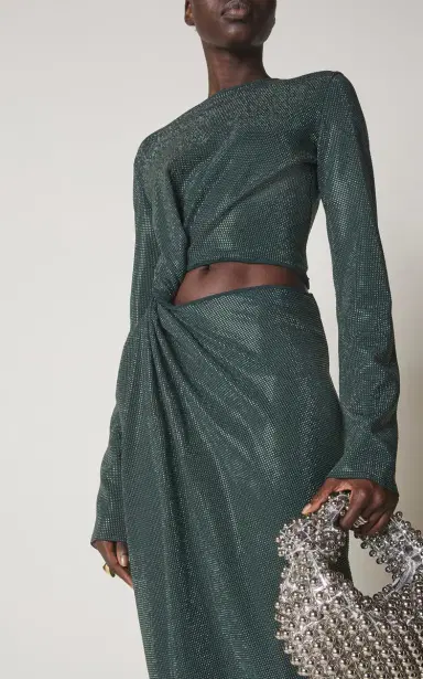 Bottega Veneta Hotfix Cutout Midi Dress | Thumbnail 2 Bottega Veneta Hotfix Cutout Midi Dress | Thumbnail 2