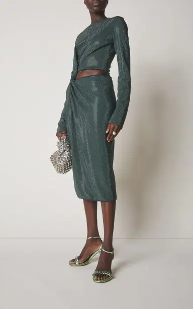Bottega Veneta Hotfix Cutout Midi Dress | Thumbnail 3 Bottega Veneta Hotfix Cutout Midi Dress | Thumbnail 3
