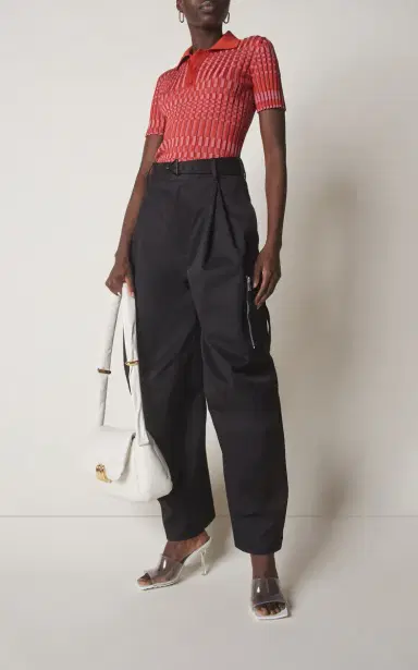 Bottega Veneta Check Polo Top | Thumbnail 7 Bottega Veneta Check Polo Top | Thumbnail 7