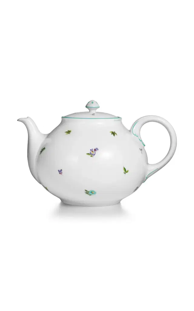 Exclusive Wildflower Porcelain Tea Pot - White