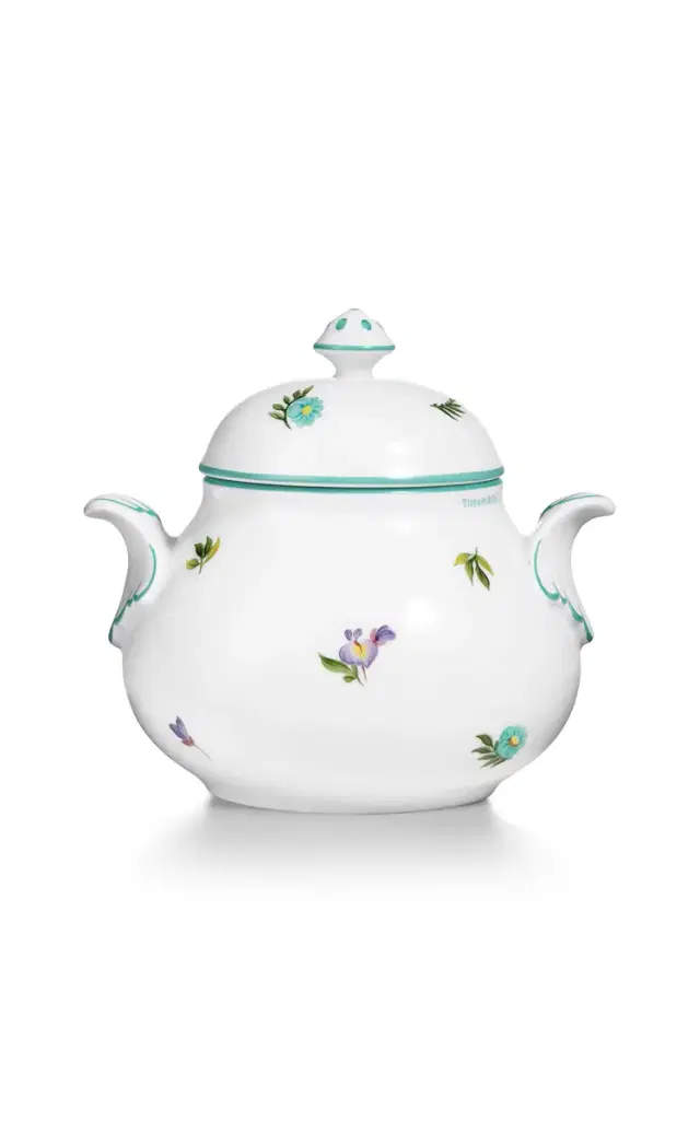 Tiffany & Co. Exclusive Wildflower Porcelain Sugar Bowl - White