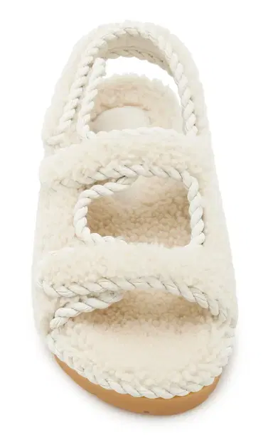Bottega Veneta Jack Shearling Slingback Sandals | Thumbnail 3