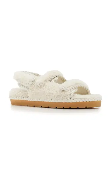 Bottega Veneta Jack Shearling Slingback Sandals | Thumbnail 5