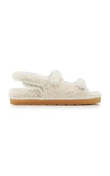 Bottega Veneta Jack Shearling Slingback Sandals | Thumbnail 6