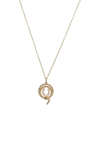 Sydney Evan Horseshoe Lasso Charm On Light Tiffany Chain | Thumbnail 3 Sydney Evan Horseshoe Lasso Charm On Light Tiffany Chain | Thumbnail 3