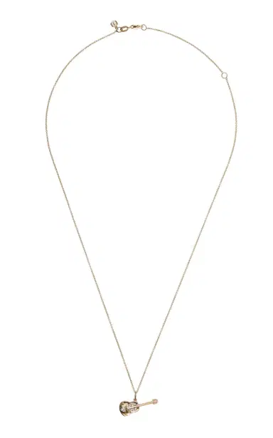Sydney Evan Acoustic Guitar Charm On Light Tiffany Chain | Thumbnail 1
