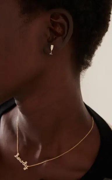 Sydney Evan Chapagne Glass Studs | Thumbnail 2
