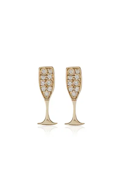 Sydney Evan Chapagne Glass Studs | Thumbnail 1
