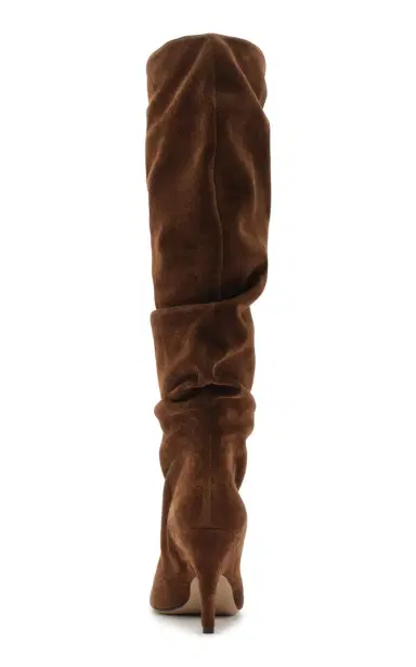 Alexandre Birman Tati Scrunched Suede Knee Boots - Brown - US 8.5 | Thumbnail 22