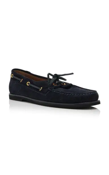 Gianvito Rossi Vandèe Suede Boat Shoes | Thumbnail 4 Gianvito Rossi Vandèe Suede Boat Shoes | Thumbnail 4