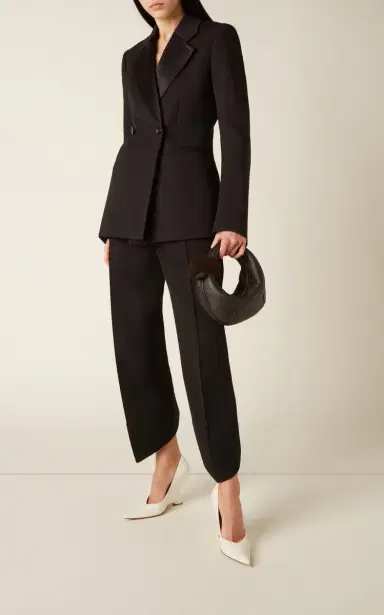 Bottega Veneta Curved Wool Trousers | Thumbnail 2