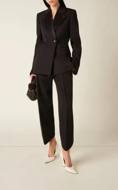 Bottega Veneta Double-Breasted Wool Cocoon Blazer | Thumbnail 3