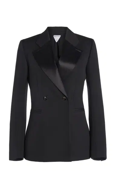 Bottega Veneta Double-Breasted Wool Cocoon Blazer | Thumbnail 1