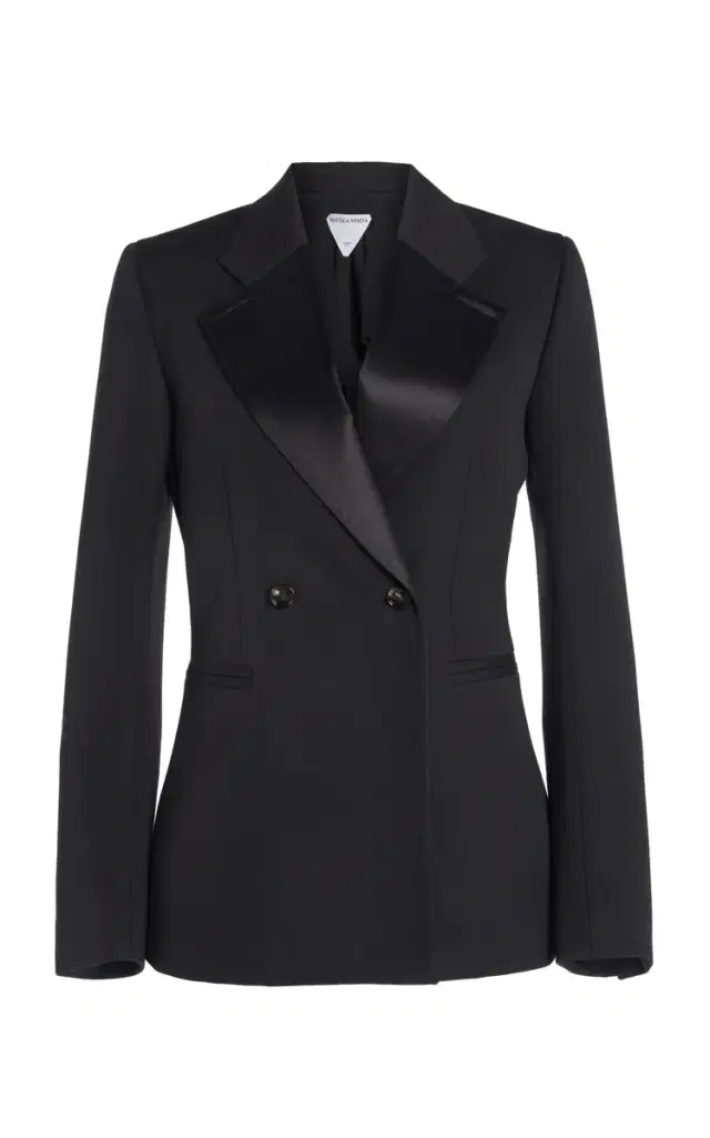 Double-Breasted Wool Cocoon Blazer