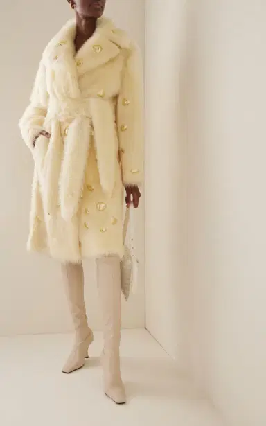 Bottega Veneta Embellished Shearling Coat | Thumbnail 3 Bottega Veneta Embellished Shearling Coat | Thumbnail 3