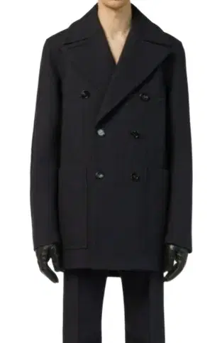 Double-Breasted Cocoon Caban Coat