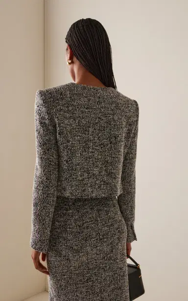 Oscar de la Renta Bouclé Tweed Cropped Jacket | Thumbnail 4 Oscar de la Renta Bouclé Tweed Cropped Jacket | Thumbnail 4