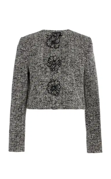 Oscar de la Renta Bouclé Tweed Cropped Jacket | Thumbnail 7 Oscar de la Renta Bouclé Tweed Cropped Jacket | Thumbnail 7