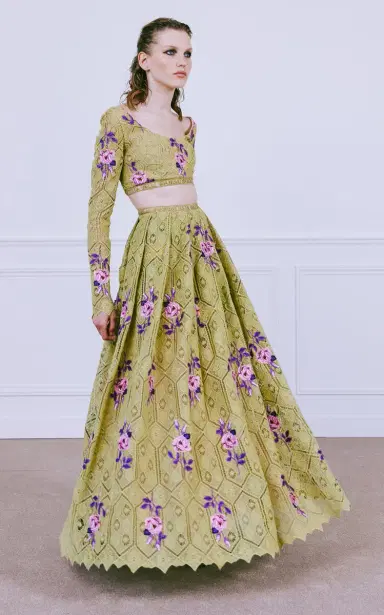 Giambattista Valli Embroidered Macrame Crop Top | Thumbnail 2