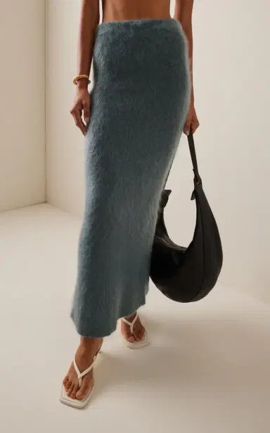 Aisling Camps Brushed Mohair-Blend Midi Skirt | Thumbnail 3 Aisling Camps Brushed Mohair-Blend Midi Skirt | Thumbnail 3