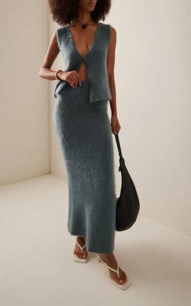 Aisling Camps Brushed Mohair-Blend Midi Skirt | Thumbnail 6 Aisling Camps Brushed Mohair-Blend Midi Skirt | Thumbnail 6