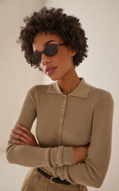 Saint Laurent Jeanne Round-Frame Acetate Sunglasses | Thumbnail 2 Saint Laurent Jeanne Round-Frame Acetate Sunglasses | Thumbnail 2