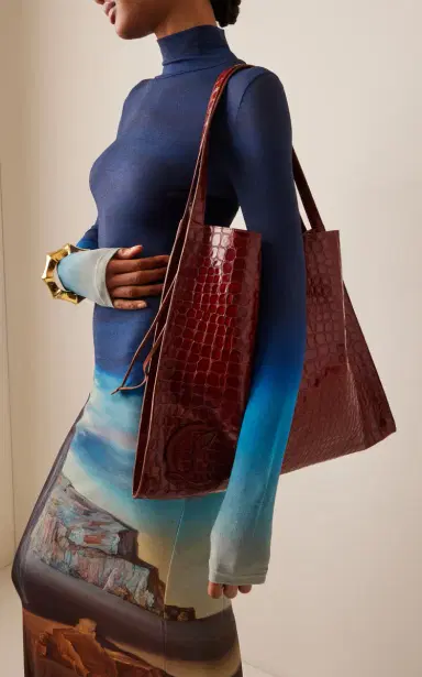 Christian Louboutin Le 54 Croc-Embossed Leather Tote Bag | Thumbnail 2 Christian Louboutin Le 54 Croc-Embossed Leather Tote Bag | Thumbnail 2