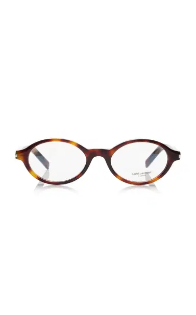 Saint Laurent Jeanne Oval-Frame Acetate Glasses | Thumbnail 1 Saint Laurent Jeanne Oval-Frame Acetate Glasses | Thumbnail 1