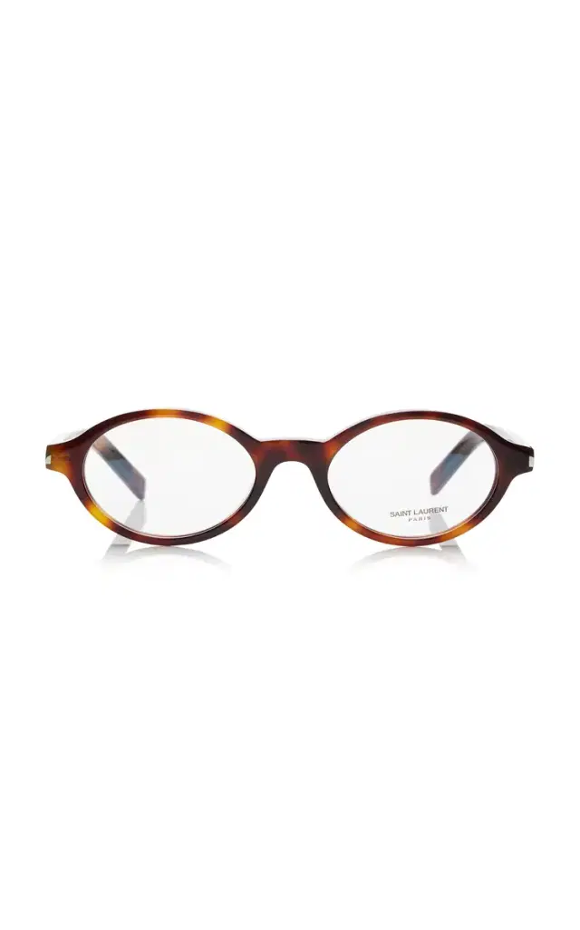 Saint Laurent Jeanne Oval-Frame Acetate Glasses