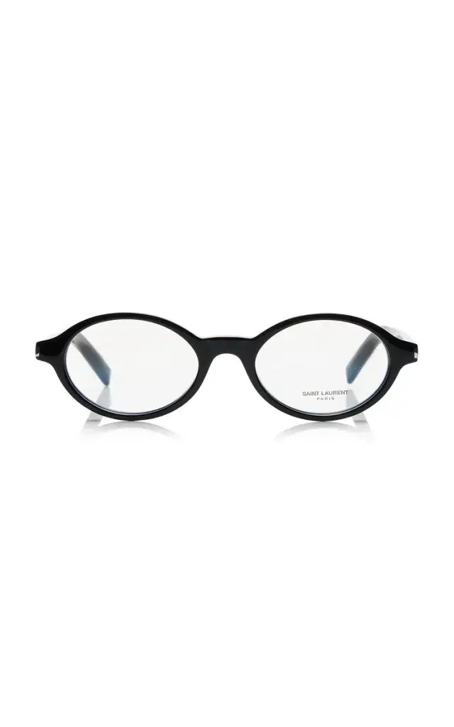 Saint Laurent Jeanne Oval-Frame Acetate Glasses