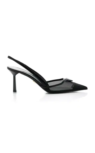 Prada Mesh Slingback Pumps | Thumbnail 1 Prada Mesh Slingback Pumps | Thumbnail 1