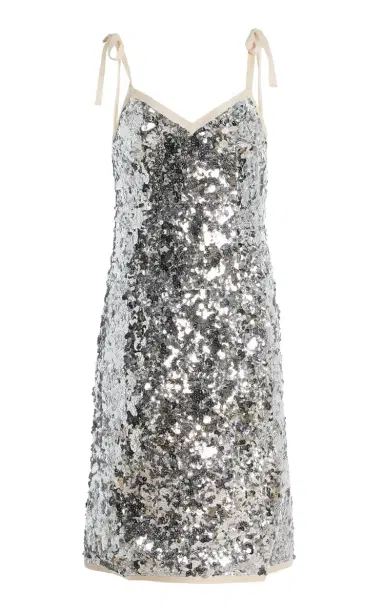 Prada Sequined Midi Slip Dress | Thumbnail 1 Prada Sequined Midi Slip Dress | Thumbnail 1