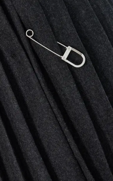 Prada Pleated Wool-Flannel Midi Skirt | Thumbnail 5