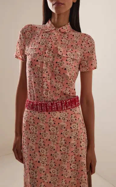 Prada Floral Georgette Shirt | Thumbnail 2 Prada Floral Georgette Shirt | Thumbnail 2