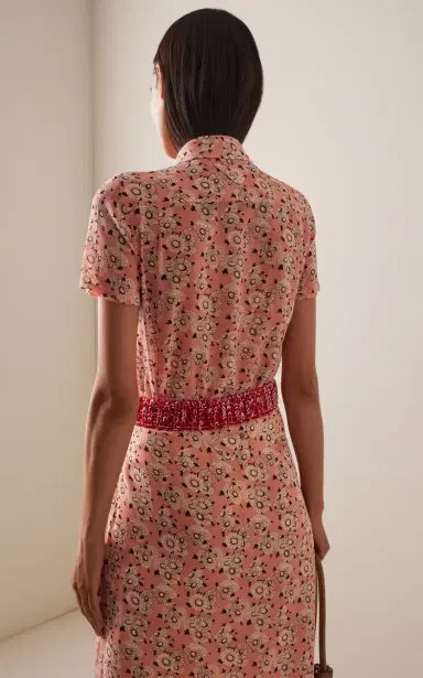 Prada Floral Georgette Shirt | Thumbnail 4 Prada Floral Georgette Shirt | Thumbnail 4