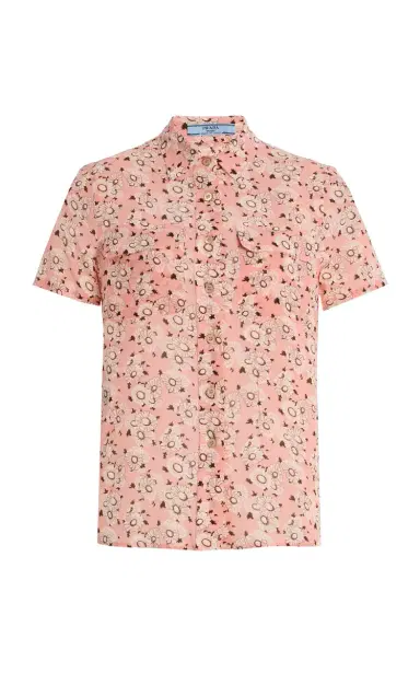 Prada Floral Georgette Shirt | Thumbnail 6 Prada Floral Georgette Shirt | Thumbnail 6
