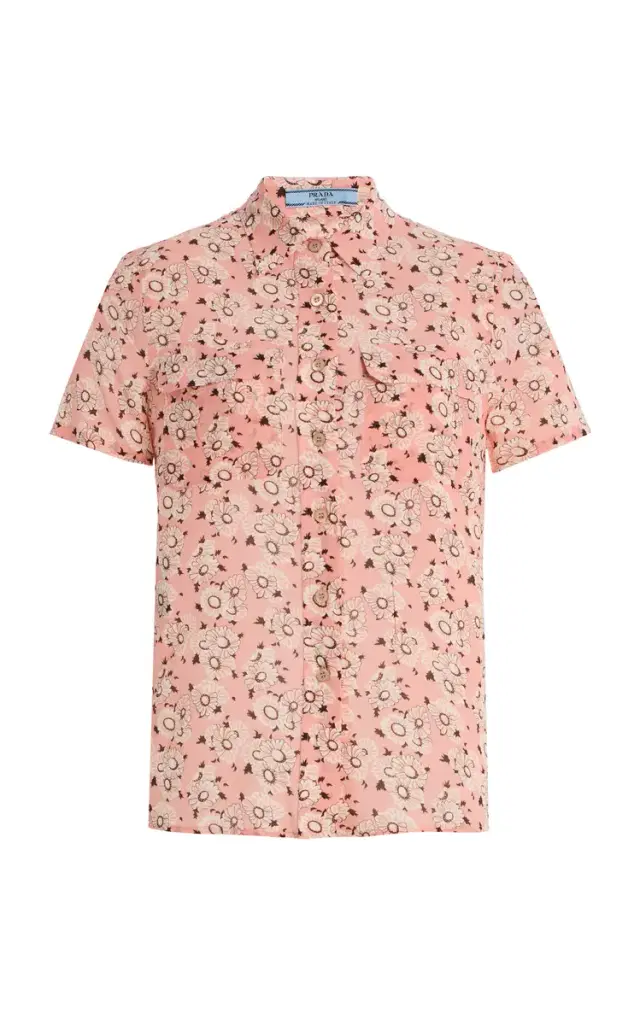Prada Floral Georgette Shirt