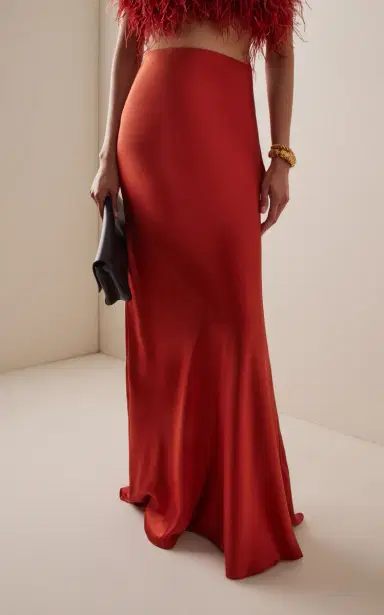 ANDRES OTALORA Sublimes Silk-Charmeuse Maxi Skirt | Thumbnail 4