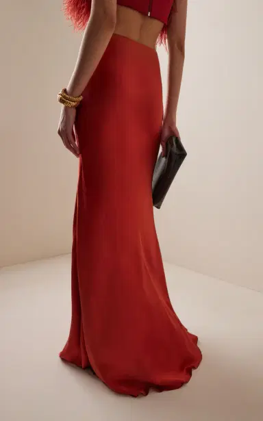 ANDRES OTALORA Sublimes Silk-Charmeuse Maxi Skirt | Thumbnail 5