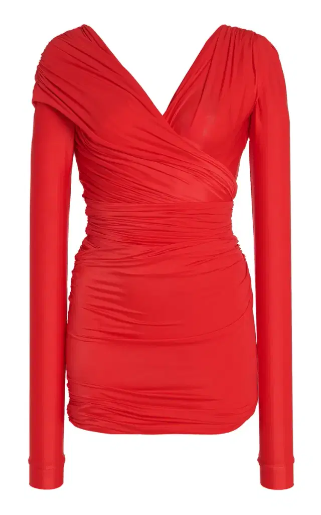 Balenciaga Ruched Jersey Mini Dress
